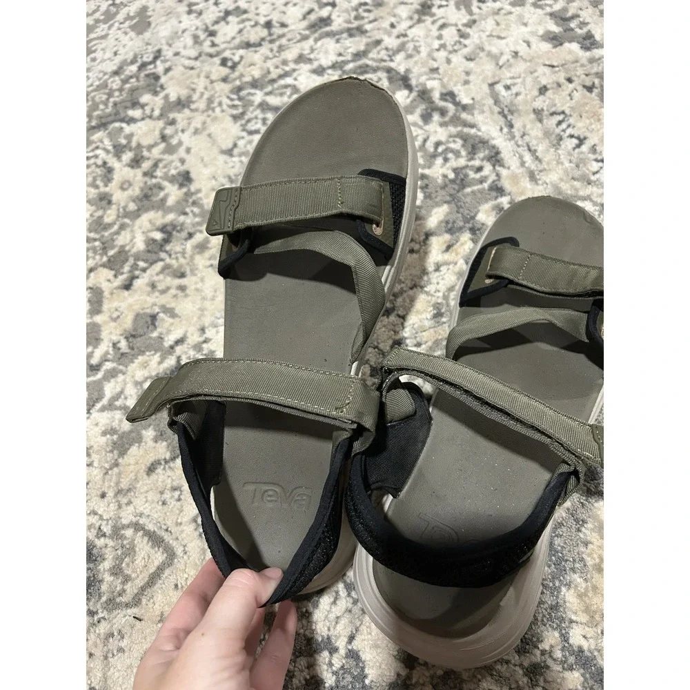 Teva Zymic Men's Sandals Size 13 Dark Olive Teal 1124049 Sport Trail Hiking